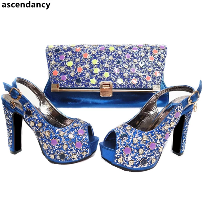 Blue Color Matching Shoes and Bag Set Decorated with Rhinestone Italian Ladies Shoe and Bag Set for Women Ladies Shoes and Bag
Blue Color Matching Shoes and Bag Set Decorated with Rhinestone Italian Ladies Shoe and Bag Set for Women Ladies Shoes and Bag
