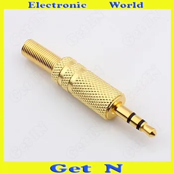 20pcs Gilded 3.5mm Connector Plug Dual Track 3.5mm Connector Plug for Earphone Headset
20pcs Gilded 3.5mm Connector Plug Dual Track 3.5mm Connector Plug for Earphone Headset
