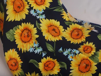 free shipping Black bottom sunflower artificial cotton summer cotton silk baby clothing fabric summer cool cloth
free shipping Black bottom sunflower artificial cotton summer cotton silk baby clothing fabric summer cool cloth