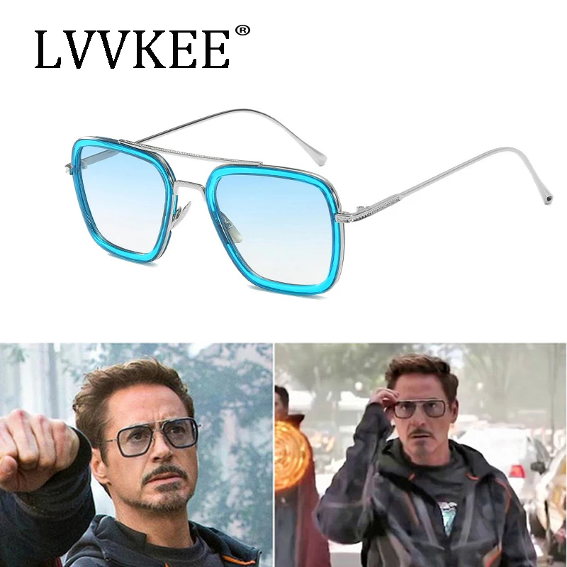 Fashion Brand Design Tony Stark Flight Style Sunglasses Men Square Sun Glasses Oculos Gradient BLUE Retro male Avengers
Fashion Brand Design Tony Stark Flight Style Sunglasses Men Square Sun Glasses Oculos Gradient BLUE Retro male Avengers