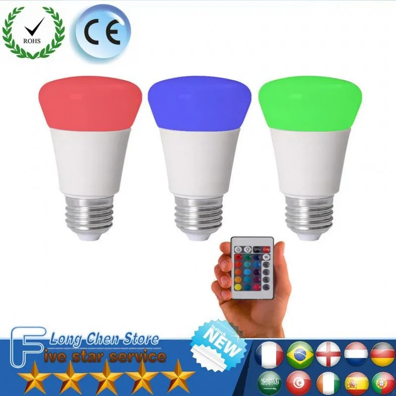 New Design 8W 18W E27 220VRGB Lamp 16 Colors Intelligent LED Light Bulb Lamps Spotlight+IR Remote Control Candle Lamp Ball Lamps
New Design 8W 18W E27 220VRGB Lamp 16 Colors Intelligent LED Light Bulb Lamps Spotlight+IR Remote Control Candle Lamp Ball Lamps