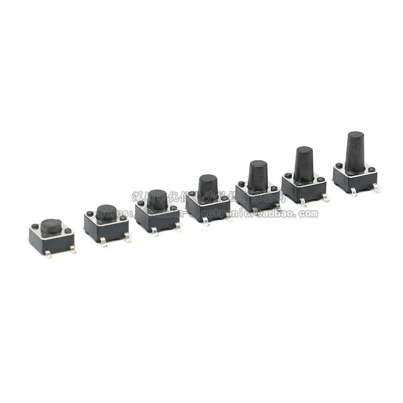 20PCS Micro Tact Switch SMD 4Pin 0.5A 50V Push Button Switches 6x6x4.3mm 6x6x5mm 6x6x6mm 6x6x7mm 6x6x8mm 6x6x9mm 6x6x10mm 6x6x11
20PCS Micro Tact Switch SMD 4Pin 0.5A 50V Push Button Switches 6x6x4.3mm 6x6x5mm 6x6x6mm 6x6x7mm 6x6x8mm 6x6x9mm 6x6x10mm 6x6x11
