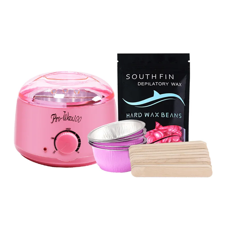 

Depilatory Wax Beans+Electric Melting Wax Machine+Wiping Sticks+Foil Bowl Paper-Free Hair Removal 2019 New Birthday Gift Box