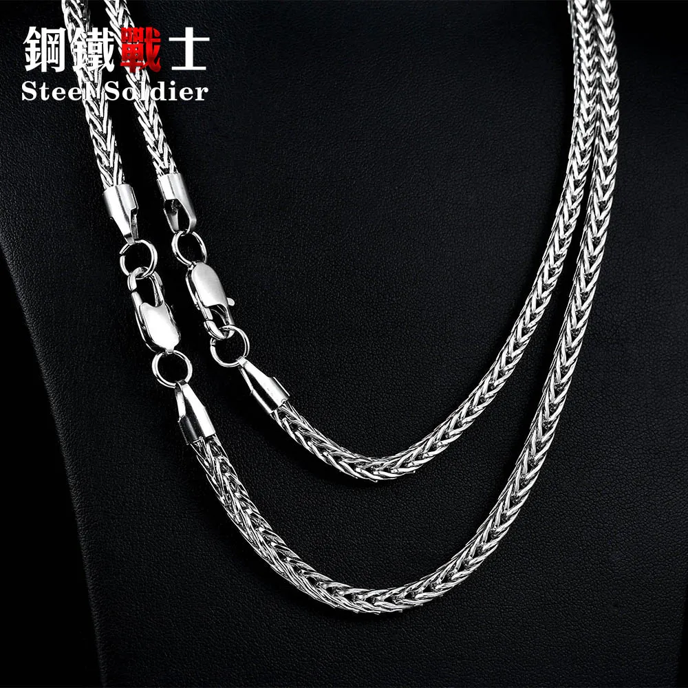 Steel soldier Stainless Steel Choker Silver Filled Solid Necklace Male Female Curb Chains Link Men Accessories Fashion 2019
Steel soldier Stainless Steel Choker Silver Filled Solid Necklace Male Female Curb Chains Link Men Accessories Fashion 2019