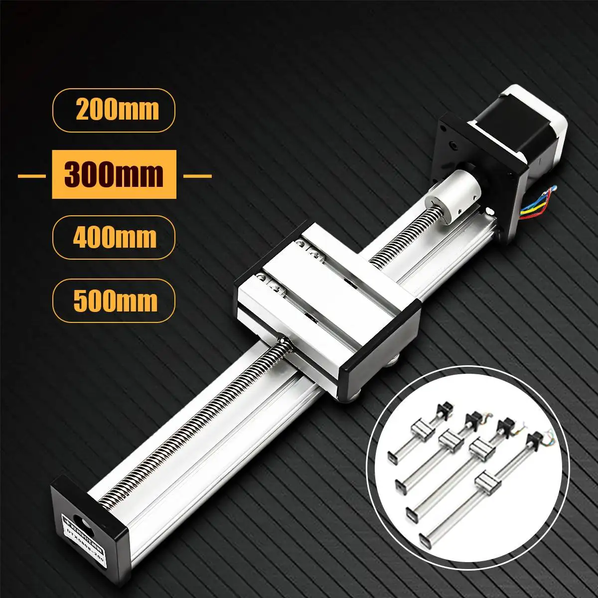300mm Slide Stroke CNC Linear Motion Lead Ball Screw Slide Stroke 42 Motor Actuator Stepper For Engraving Machine 
300mm Slide Stroke CNC Linear Motion Lead Ball Screw Slide Stroke 42 Motor Actuator Stepper For Engraving Machine