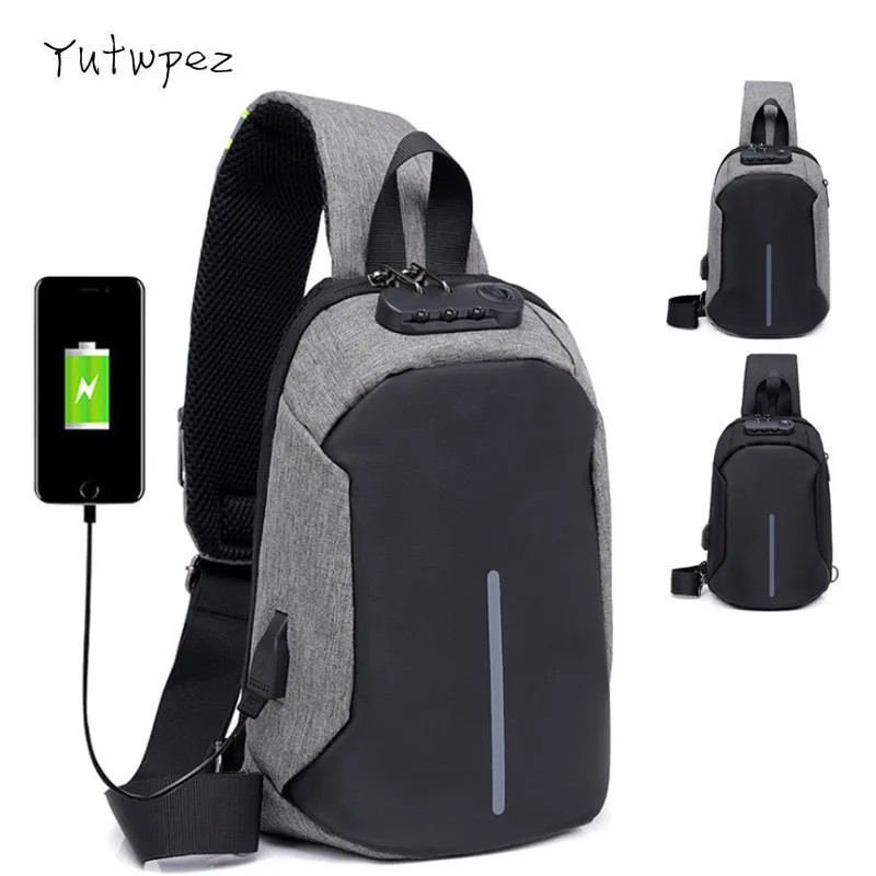 Anti-theft Lock Chest Bag Men Shoulder Bags USB Charging Crossbody Bags Summer Short Trip Travel Messengers Bag 2019 Bolsos Muje
Anti-theft Lock Chest Bag Men Shoulder Bags USB Charging Crossbody Bags Summer Short Trip Travel Messengers Bag 2019 Bolsos Muje