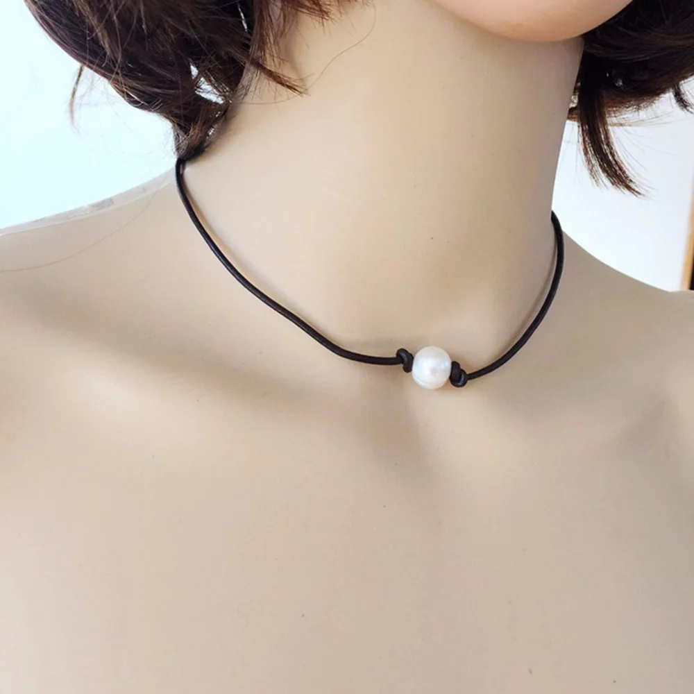 Freshwater Pearl Necklace for Women Genuine Leather Cord Choker Jewelry Handmade
Freshwater Pearl Necklace for Women Genuine Leather Cord Choker Jewelry Handmade