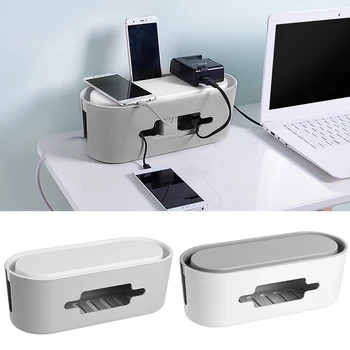 Cable Cord Management Organize Box Wires Hider with Phone Holder Stand for Desk Surge Protector Desktop Finishing Wire Box
Cable Cord Management Organize Box Wires Hider with Phone Holder Stand for Desk Surge Protector Desktop Finishing Wire Box