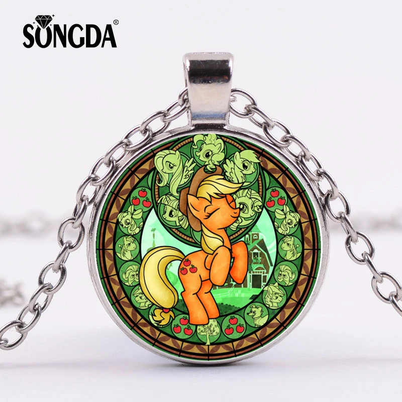 SONGDA Brand Lovely Princess Necklace Magic Rainbow Horse Glass Gem Pendant Necklace My Little Horse Baoli Poni Cartoon Jewelry
SONGDA Brand Lovely Princess Necklace Magic Rainbow Horse Glass Gem Pendant Necklace My Little Horse Baoli Poni Cartoon Jewelry
