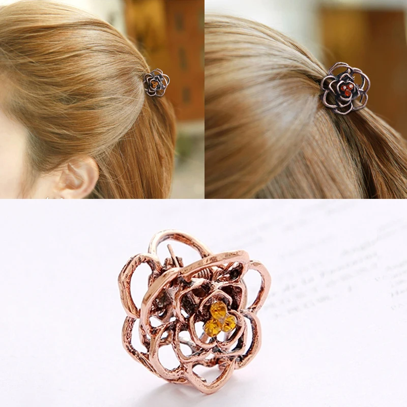 M MISM Elegant Metal Rhinestones Rose Hair Claw Hairpins Hair Accessories Ornaments Hair Clips Hairgrip For Women Girls Kids
M MISM Elegant Metal Rhinestones Rose Hair Claw Hairpins Hair Accessories Ornaments Hair Clips Hairgrip For Women Girls Kids