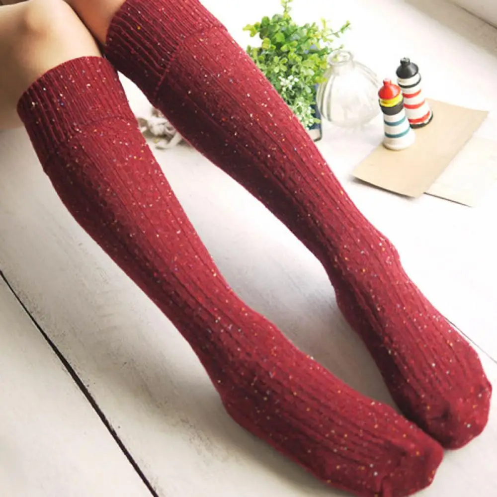 1Pair Women Autumn Winter Wool Blended Socks Long Turn Up Rib Dot Winter Boot Warm Stocks Women Girls Lady calcetines Mujer
1Pair Women Autumn Winter Wool Blended Socks Long Turn Up Rib Dot Winter Boot Warm Stocks Women Girls Lady calcetines Mujer