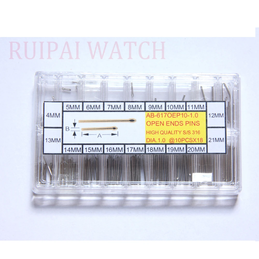 Watch Bracelet Split Pins Assortment (180PC) Diameter 1.0mm Sizes 4-21mm 
Watch Bracelet Split Pins Assortment (180PC) Diameter 1.0mm Sizes 4-21mm