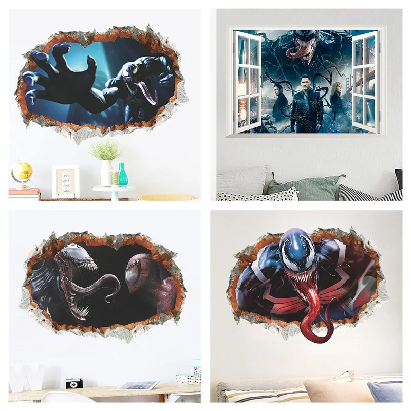 Venom 3d Wall Stickers Home Decoration Diy Deadly Guardian Movie Poster Vivid Window Broken Hole Mural Art Pvc Decals
Venom 3d Wall Stickers Home Decoration Diy Deadly Guardian Movie Poster Vivid Window Broken Hole Mural Art Pvc Decals