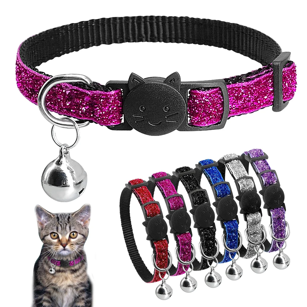 Bling Cat Collar Quick Release Cat Collars Adjustable Pet Kitten Puppy Collar With Bell For Cats Kitten Pet Products Safety
Bling Cat Collar Quick Release Cat Collars Adjustable Pet Kitten Puppy Collar With Bell For Cats Kitten Pet Products Safety