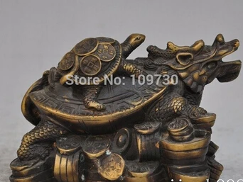 B0601 free shipping 14cm China Old Collect Bronze Dragon Turtle Wealth Good luck Statu statue
B0601 free shipping 14cm China Old Collect Bronze Dragon Turtle Wealth Good luck Statu statue