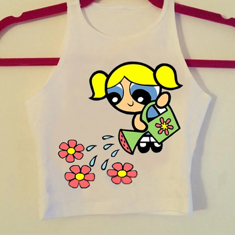 F1730 2016 Hot Sale The Powerpuff Girls Summer Style Women Tank Top The Little Girl Water Flower Printed Tops For Girls
F1730 2016 Hot Sale The Powerpuff Girls Summer Style Women Tank Top The Little Girl Water Flower Printed Tops For Girls