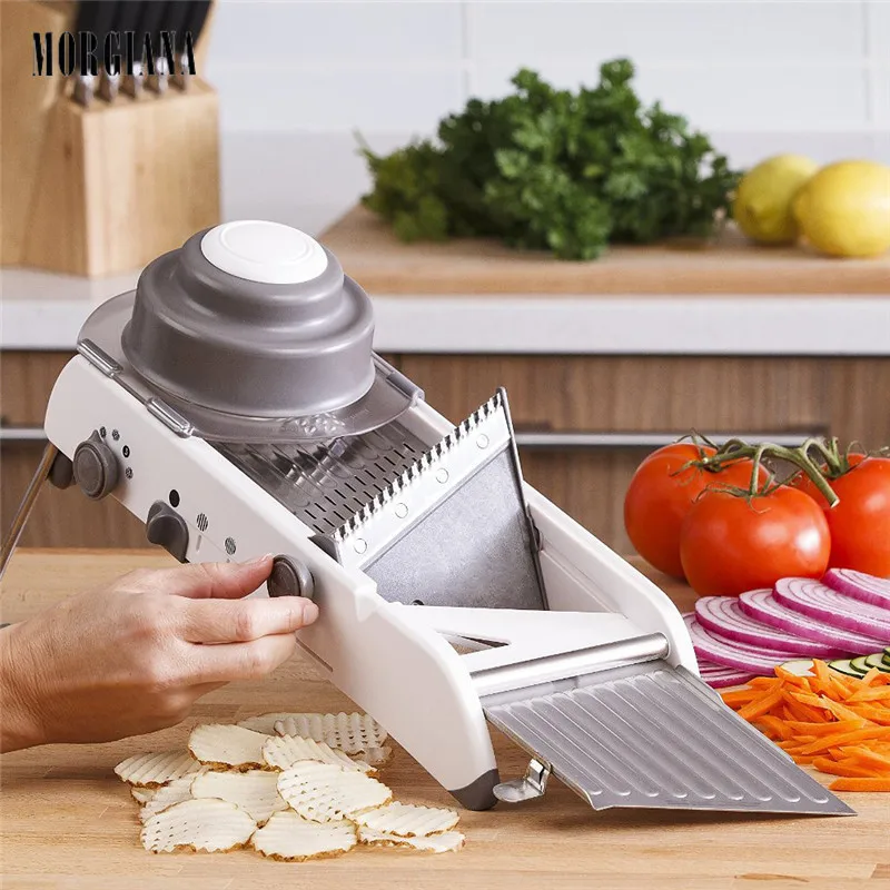 MORGIANA Multifunctional Vegetable Mandoline Slicer Manual Vegetable Cutter Stainless Steel Blade Potato Cucumber Radish Graters
MORGIANA Multifunctional Vegetable Mandoline Slicer Manual Vegetable Cutter Stainless Steel Blade Potato Cucumber Radish Graters