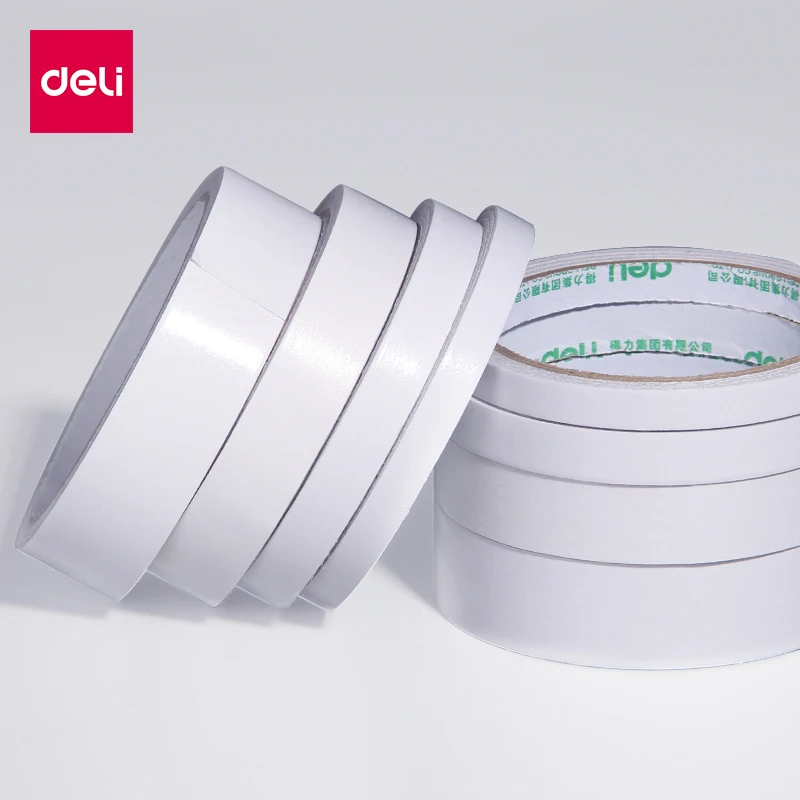 Deli 1pcs Double Sided Strong Adhesive Tape Cotton Paper Durable Double Faced Sticky Tape for Mounting Fixing Pad
Deli 1pcs Double Sided Strong Adhesive Tape Cotton Paper Durable Double Faced Sticky Tape for Mounting Fixing Pad