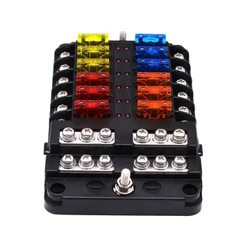 Car Accessories Fuse Box Holder With LED Light 12-Way Fuse Box Power Supply Insert Type Damp-Proof Block Marine
Car Accessories Fuse Box Holder With LED Light 12-Way Fuse Box Power Supply Insert Type Damp-Proof Block Marine