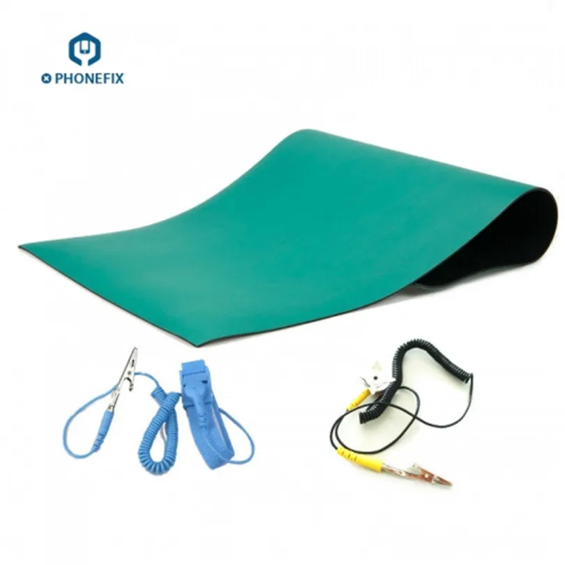 PHONEFIX Anti-static Mat Pad Phone Repair Pad Blanket ESD Mat with Ground Wire ESD Wrist for iPhone Repair ETC Repair
PHONEFIX Anti-static Mat Pad Phone Repair Pad Blanket ESD Mat with Ground Wire ESD Wrist for iPhone Repair ETC Repair
