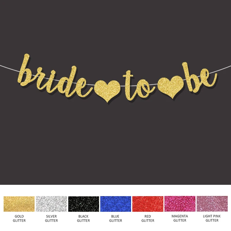 Hot selling bridal shower Bride to be banner bachelorette decorations engagement party decor gold glitter wedding signs
Hot selling bridal shower Bride to be banner bachelorette decorations engagement party decor gold glitter wedding signs