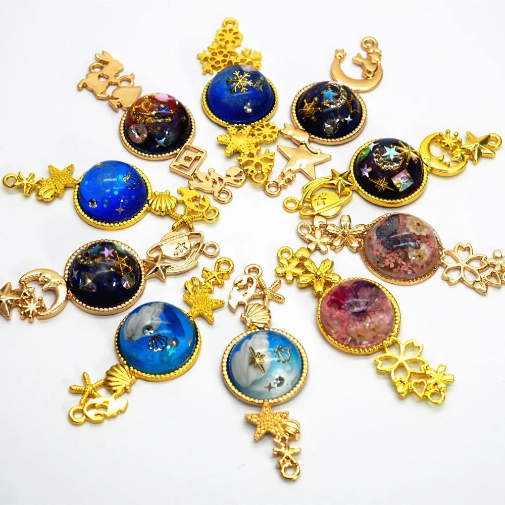 Starfish snowflake shell love circle Metal Frame Pendant Gold Charm Bezel Setting Cabochon Setting UV Resin Charm Jewelry Making
Starfish snowflake shell love circle Metal Frame Pendant Gold Charm Bezel Setting Cabochon Setting UV Resin Charm Jewelry Making