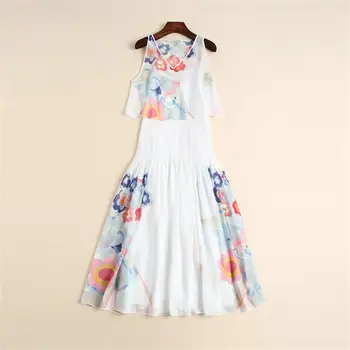 Women Dresses 2018 High Quality Runway Summer Printed Top + Spaghetti Strap Dress Beach Dress DX0682
Women Dresses 2018 High Quality Runway Summer Printed Top + Spaghetti Strap Dress Beach Dress DX0682