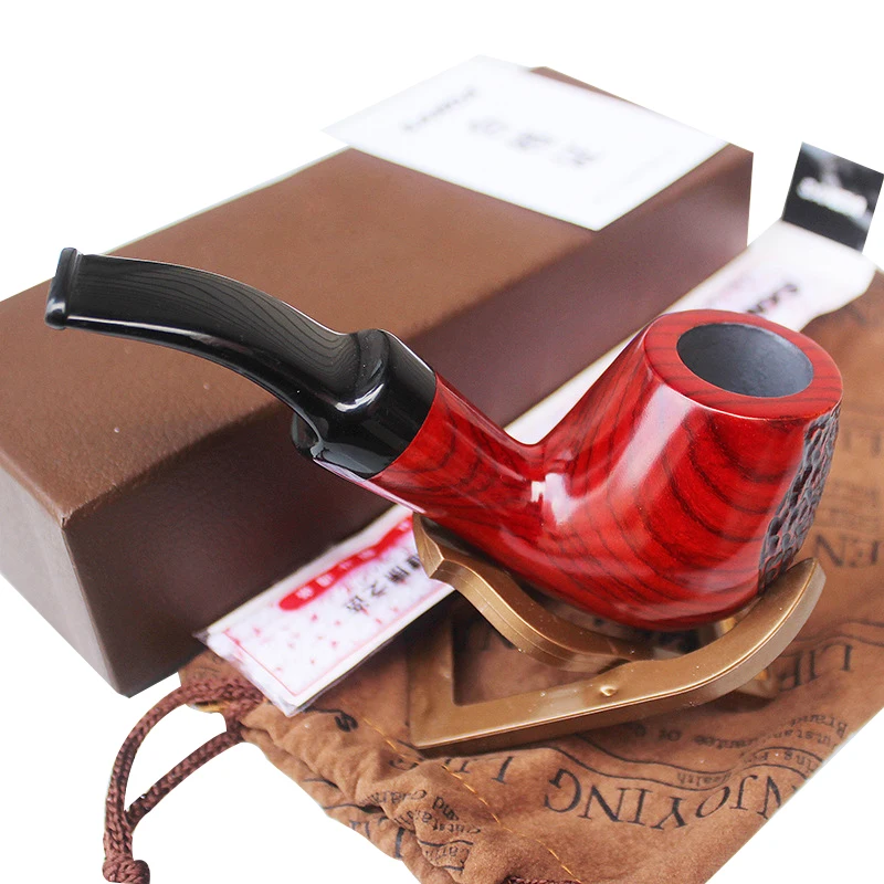 Rosewood Wood Pipes for Smoking Bent Type Pipe Smoke Tobacco Cigarettes 9mm Filter Wooden Carving Flower Pipe With Gift Box
Rosewood Wood Pipes for Smoking Bent Type Pipe Smoke Tobacco Cigarettes 9mm Filter Wooden Carving Flower Pipe With Gift Box