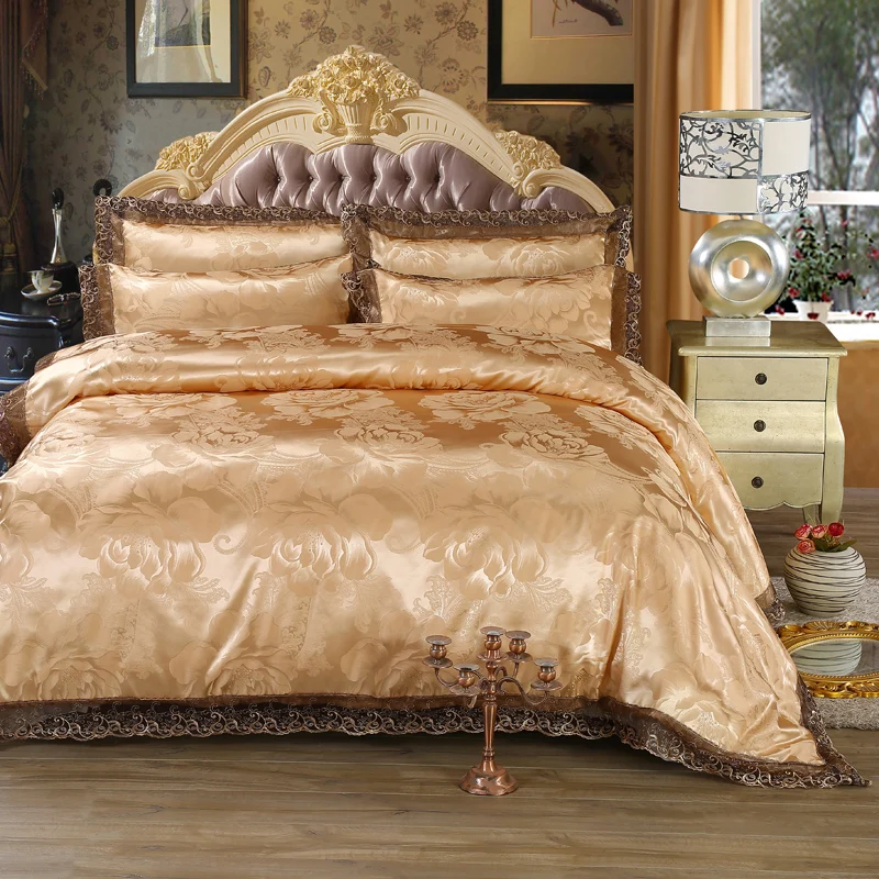 Royal luxury jacquard bedding set queen/king size bed set 4pcs cotton silk lace duvet cover bed sheet sets #/L
Royal luxury jacquard bedding set queen/king size bed set 4pcs cotton silk lace duvet cover bed sheet sets #/L