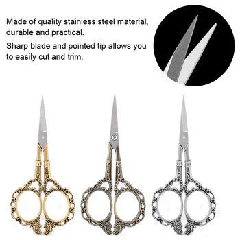 1pc Antique Style Stainless Steel Scissors Household DIY Shear Nail Art Accessories
1pc Antique Style Stainless Steel Scissors Household DIY Shear Nail Art Accessories
