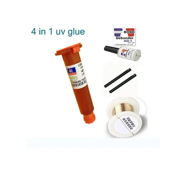 4 in 1 LOCA UV glue 10ml with Glue Remover Dispergator Screen glue Golden Cutting Wire 50M for samsung phone
4 in 1 LOCA UV glue 10ml with Glue Remover Dispergator Screen glue Golden Cutting Wire 50M for samsung phone