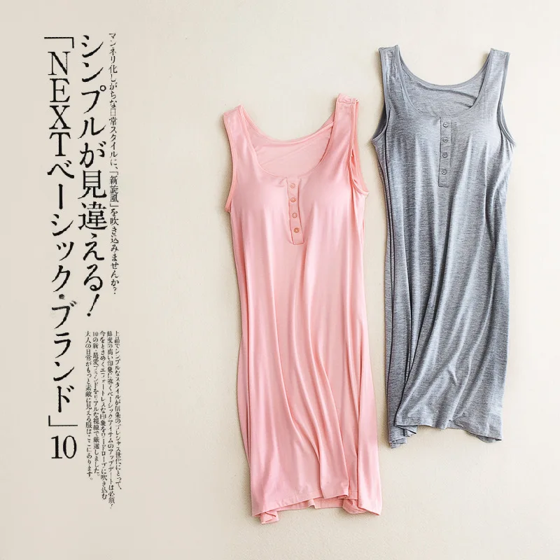Summer New Padded Bust Sleepwear Sexy Sleeveless Ladies Nightdress Cotton Women's Nightgown Sexy Night Gown Women Nightwear
Summer New Padded Bust Sleepwear Sexy Sleeveless Ladies Nightdress Cotton Women's Nightgown Sexy Night Gown Women Nightwear