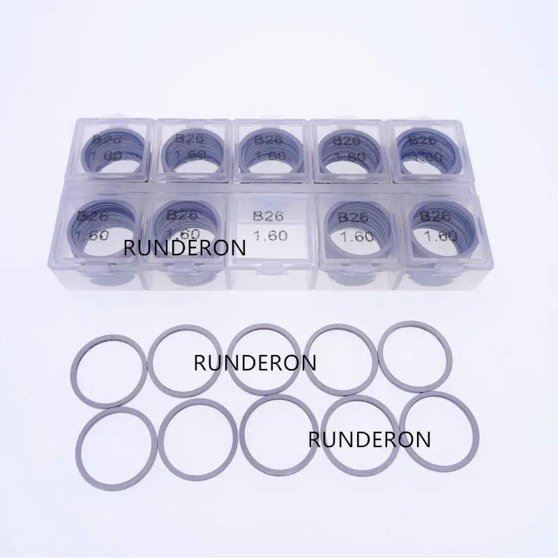 400pcs B26 Washer Shim Common Rail Injector Armature Lift Adjustment Gasket Kit Size 1.57-1.60 Accuracy 0.01mm for 0445 120
400pcs B26 Washer Shim Common Rail Injector Armature Lift Adjustment Gasket Kit Size 1.57-1.60 Accuracy 0.01mm for 0445 120