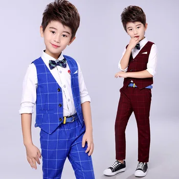 school Boys vest Costume Child Suit Vest shirt pant 3 parts Autumn Kids Suit 2-12Yrs Old Blue/Wine children gentle slim costume
school Boys vest Costume Child Suit Vest shirt pant 3 parts Autumn Kids Suit 2-12Yrs Old Blue/Wine children gentle slim costume