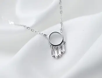 Women's Gift 100% real 925 Sterling Silver Fine Jewelry Circle & Tassel Charms Necklace Pendant GTLX1619
Women's Gift 100% real 925 Sterling Silver Fine Jewelry Circle & Tassel Charms Necklace Pendant GTLX1619