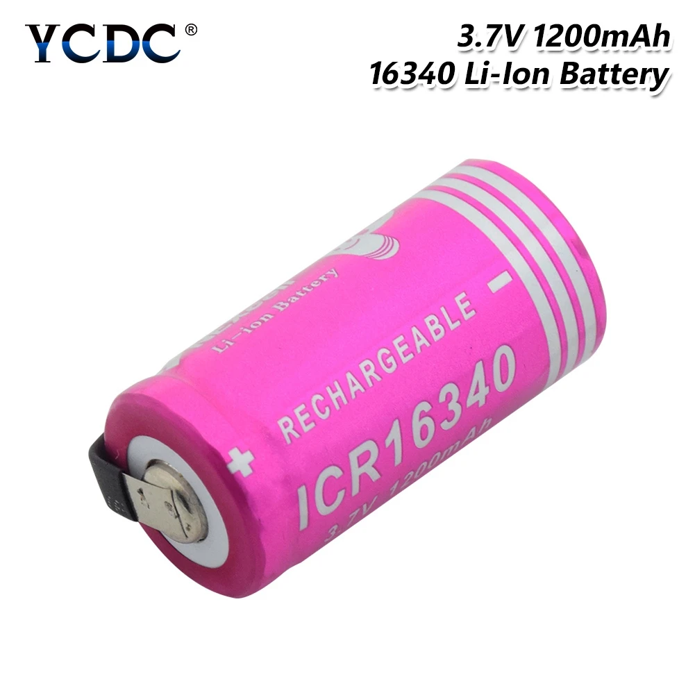 1/2/4 Pieces 3.7V 16340 1200mAh Li-ion Batteries With Diy Tabs For Led Torch Flashlight Power Bank Interphone 16340 Lithium Cell
1/2/4 Pieces 3.7V 16340 1200mAh Li-ion Batteries With Diy Tabs For Led Torch Flashlight Power Bank Interphone 16340 Lithium Cell