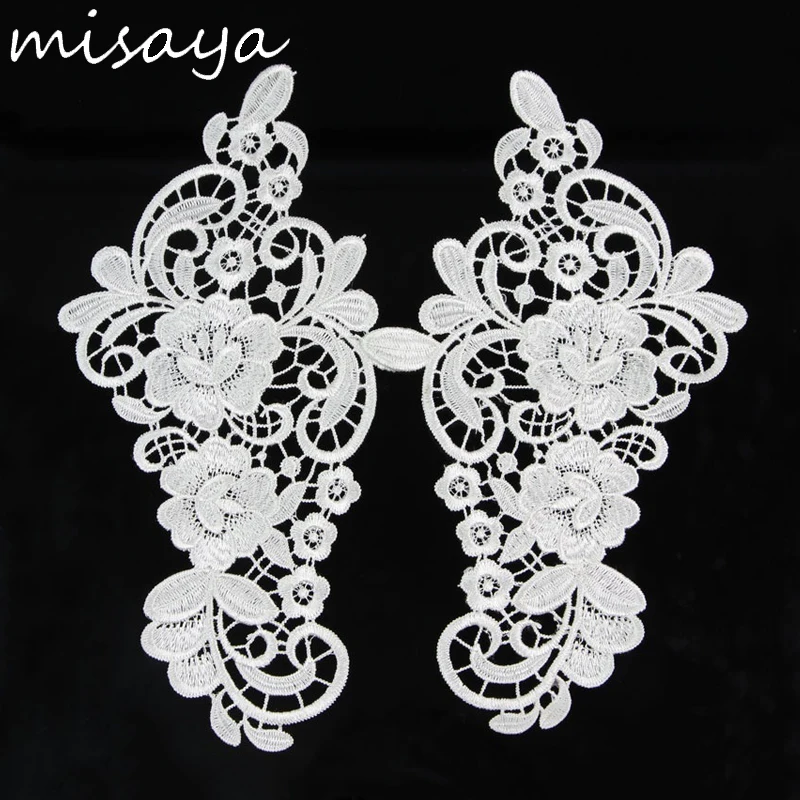 Misaya Vintage White Flower Embroidery Lace Appliqued Fabric Jacquard Ribbon Lace Fabric Sewing Trims 27.5cm*15cm
Misaya Vintage White Flower Embroidery Lace Appliqued Fabric Jacquard Ribbon Lace Fabric Sewing Trims 27.5cm*15cm