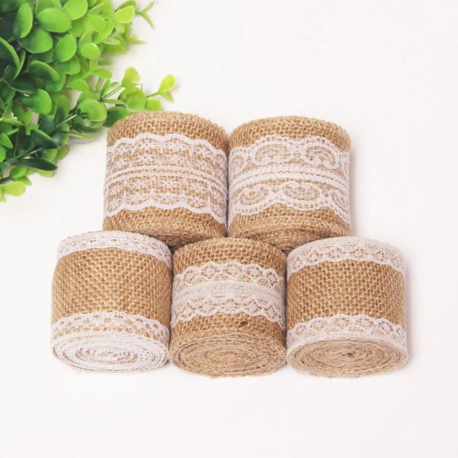 5CM/6CM Width Jute Ribbon With Lace Vintage Burlap Hessian White Lace Rustic Decor Party Home Decoration Craft 1M/2M/3M
5CM/6CM Width Jute Ribbon With Lace Vintage Burlap Hessian White Lace Rustic Decor Party Home Decoration Craft 1M/2M/3M