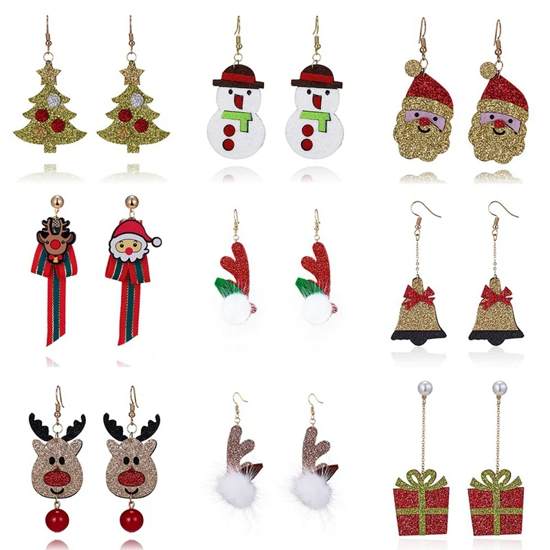 Earrings New Fashion Women Santa Claus Snowman Lovely Tree Bell Christmas Jewelry Christmas Earring For Women Gifts Ear Studs
Earrings New Fashion Women Santa Claus Snowman Lovely Tree Bell Christmas Jewelry Christmas Earring For Women Gifts Ear Studs