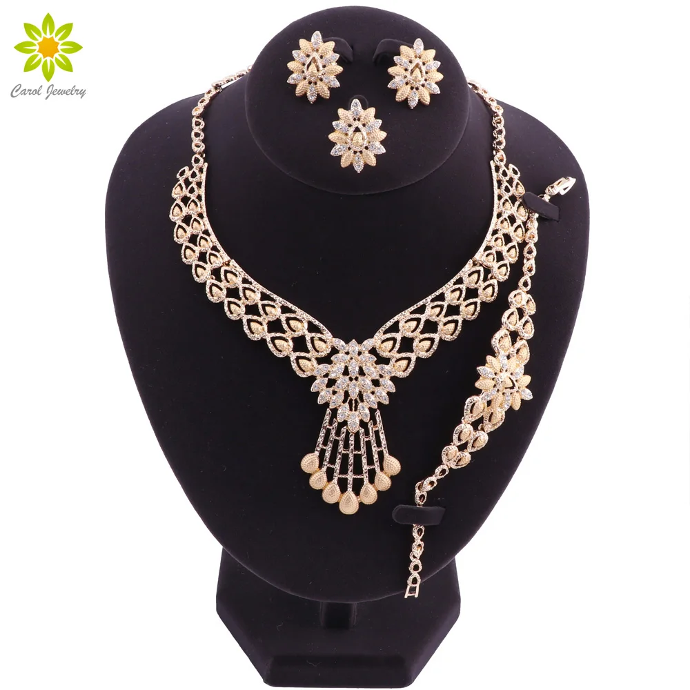 Fashion African Jewelry Set Nigerian Wedding Dubai Gold Color Jewelry Sets for Women Best Bridal Gifts Flower Necklace Set
Fashion African Jewelry Set Nigerian Wedding Dubai Gold Color Jewelry Sets for Women Best Bridal Gifts Flower Necklace Set