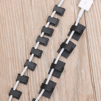 20Pcs Management Desk Wall Cord Clamps Black Adhesive Car Cable Clips Cable Winder Drop Wire Tie Fastener Fixer Holder Organizer
20Pcs Management Desk Wall Cord Clamps Black Adhesive Car Cable Clips Cable Winder Drop Wire Tie Fastener Fixer Holder Organizer