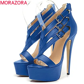 MORAZORA 2019 new fashion women sandals buckle zip summer shoes peep toe super heels platform shoes party wedding shoes woman
MORAZORA 2019 new fashion women sandals buckle zip summer shoes peep toe super heels platform shoes party wedding shoes woman