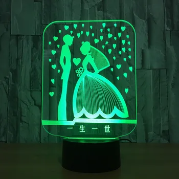 Wedding gifts 3D marriage figure small LED night light USB power supply creative seven color smart home Send lover B19
Wedding gifts 3D marriage figure small LED night light USB power supply creative seven color smart home Send lover B19