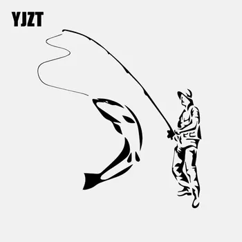YJZT 14.7CM*16CM Go Fishing Fisherman Vinyl Car Stickers Decal Art Decor Black/Silver C24-1036
YJZT 14.7CM*16CM Go Fishing Fisherman Vinyl Car Stickers Decal Art Decor Black/Silver C24-1036