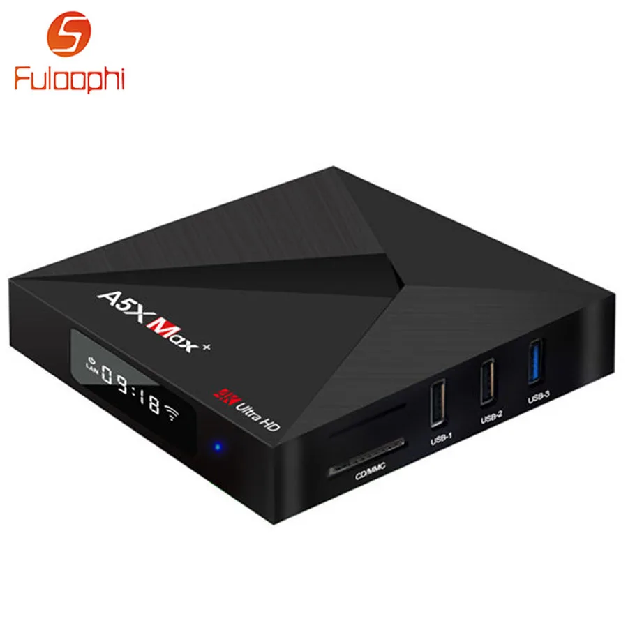 

Rockchip RK3328 Quad-Core Smart Android 7.1 Box RAM 4GB ROM 32GB A5X Max + TV Set-top Boxes Dual Wifi Lan Bluetooth Media Player