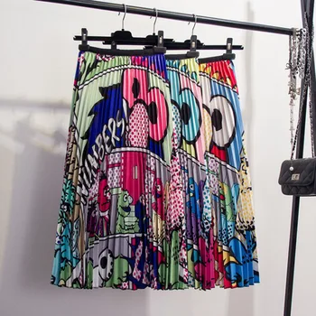 2019 Spring summer New Printing Cartoon Pattern High Street Style Women Skirts Elastic Quality Pleated Skirts with lining
2019 Spring summer New Printing Cartoon Pattern High Street Style Women Skirts Elastic Quality Pleated Skirts with lining