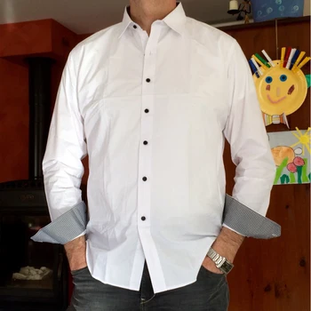 Long Sleeve Men's Dress Shirts Plaid Collar Male Fashion Casual Business Formal Shirt Slim Fit camisa social masculina White 
Long Sleeve Men's Dress Shirts Plaid Collar Male Fashion Casual Business Formal Shirt Slim Fit camisa social masculina White