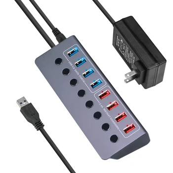 4 Ports USB 3.0 HUB Smart Fast Charger Charging with 12V 4A Power Adapter EU US Plug USB Splitter Switch for Computer PC Laptop
4 Ports USB 3.0 HUB Smart Fast Charger Charging with 12V 4A Power Adapter EU US Plug USB Splitter Switch for Computer PC Laptop