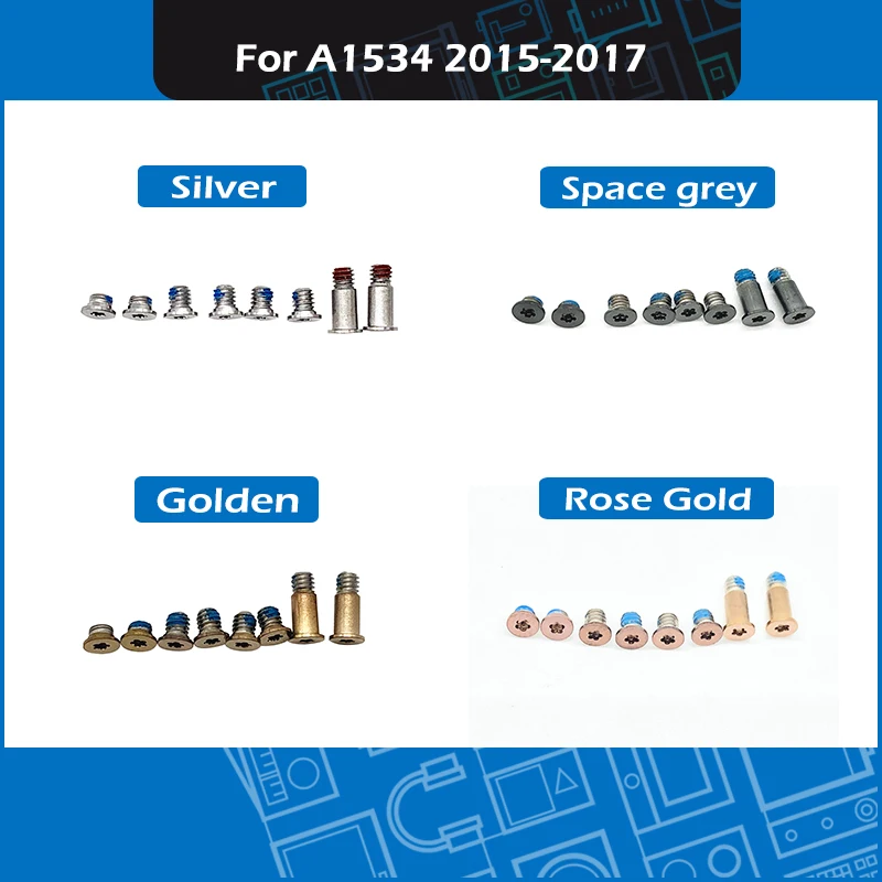 New Silver Golden Space grey Rose gold A1534 Bottom Case Screw set for Macbook Retina 12" A1534 Lower Cover Bottom Screws
New Silver Golden Space grey Rose gold A1534 Bottom Case Screw set for Macbook Retina 12" A1534 Lower Cover Bottom Screws
