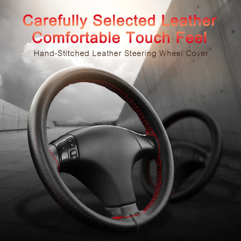 

Auto Anti-Slip Car Steering Wheel Cover Skidproof For Infiniti Buick Peugeot 307 206 407 301 3008 308 Seat Leon Lexus chery Saab